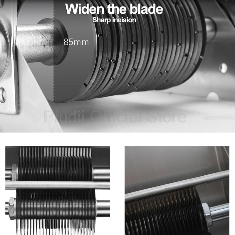 550W Commercial Meat Cutter 160KG/H Slicing Stainless Steel Automatic Slicer Dicer 2.5-10MM Thickness For Restaurant Kitchen Use
