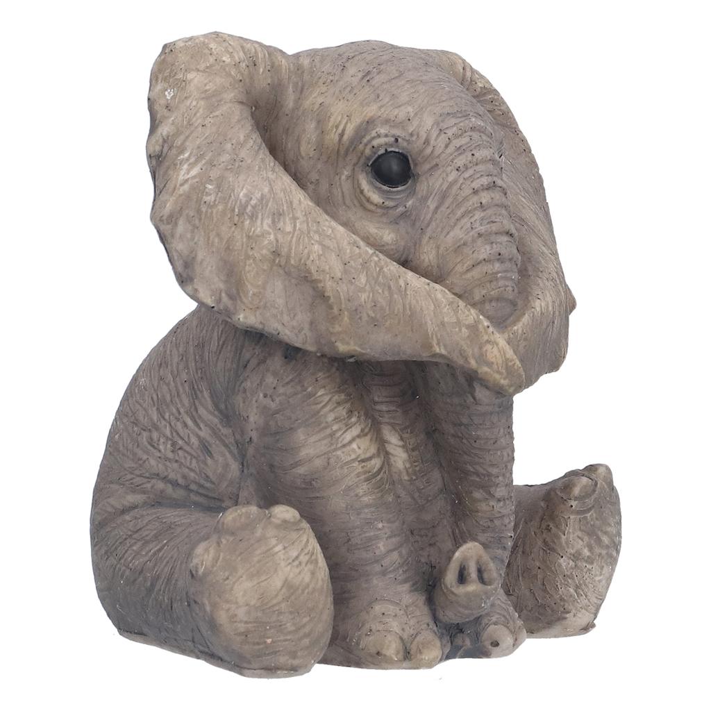 Resin Elephant Statue Crafts Cute Elephant Ornament Home Decoration for Living Room Bedroom