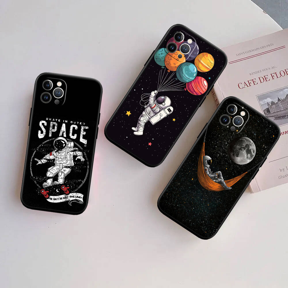 Astronaut Space Moon Phone Case for Xiaomi Poco C40 C51 C50 C55 C65 C71 C75 C85 F8 F7 F6 F5 F3 F2 X7 X6 X4 X3 M7 M6 M5 M4 M3 M2 Pro