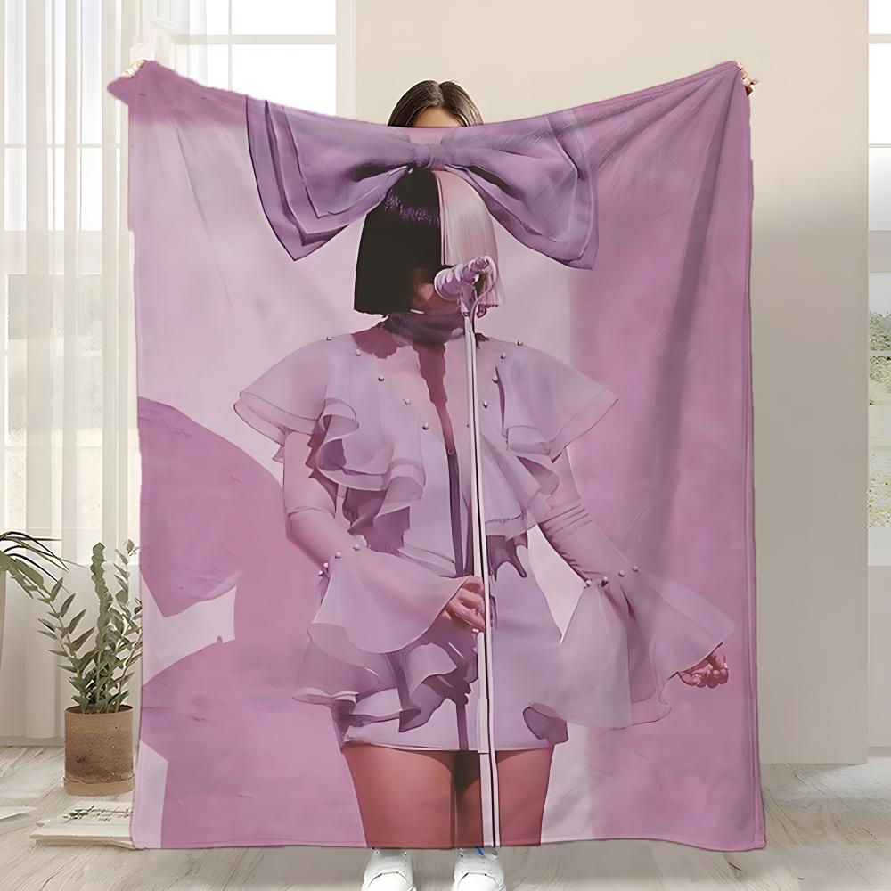 Singer S-Sia Throw Kid-Friendly Flannel Throw Blanket Soft Warm Anti-Static Washable All Season 75x90cm