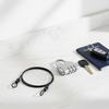 Security Steel Cable With 3 Digit Combination Lock Travel Padlock 1M Coated Safety Wire Rope Double Loop For Luggage Suitcase
