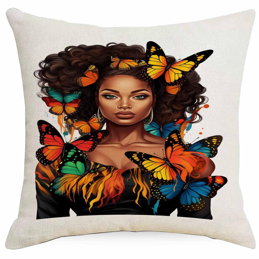 Neue Kissenhülle zum Frauentag Schwarz Sofakissen Kissenbezug