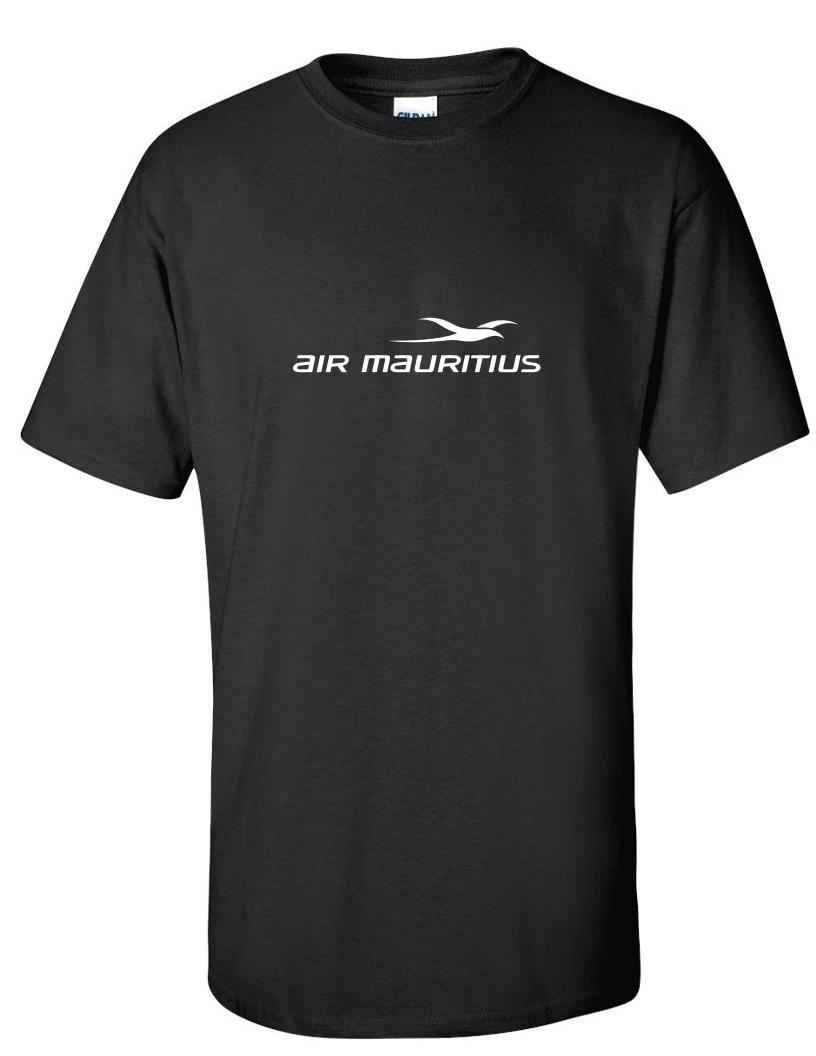 

Air Mauritius White Logo Port Louis Airline Geek Black Cotton T-Shirt S