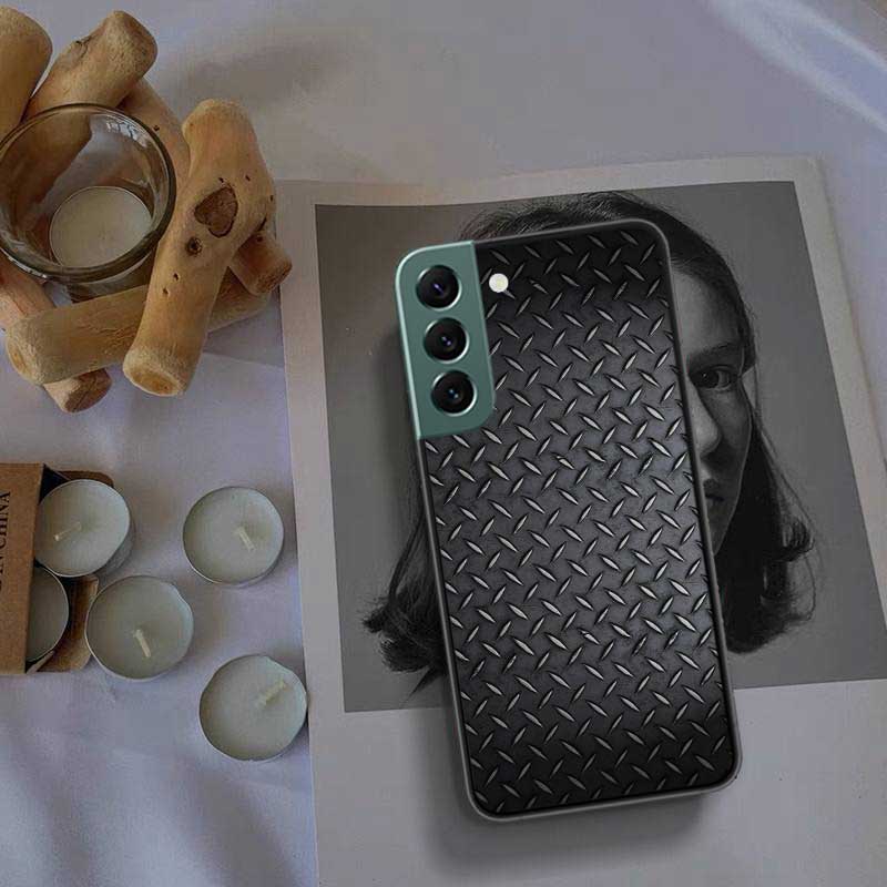 Brushed Metal Texture Steel Print Phone Case For Samsung Galaxy Note 20 Ultra 10 Lite 9 8 M12 M21 M30S M31 M32 M51 M52 S10 S9 S8