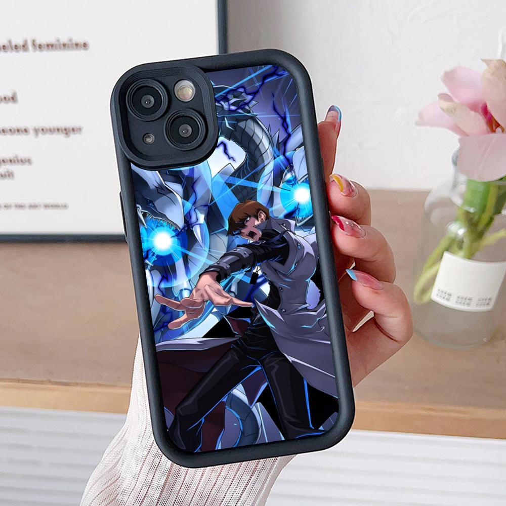 Yugioh Seto Kaiba Phone Case for iPhone 17 16 15 14 13 12 11 Air Pro Max Plus Black Soft TPU Shockproof Cover