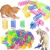 4/200 Buc Jucărie Arc Pisică Jucării Spirală Pisică Interactiv pentru Interior Colorat Pisici Arcuri de Plastic Bobină pentru Pisoi Vânătoare Lovire
