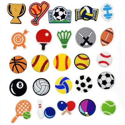 25Pcs Cartoon Ball Series PVC Shoe Charms Decoration