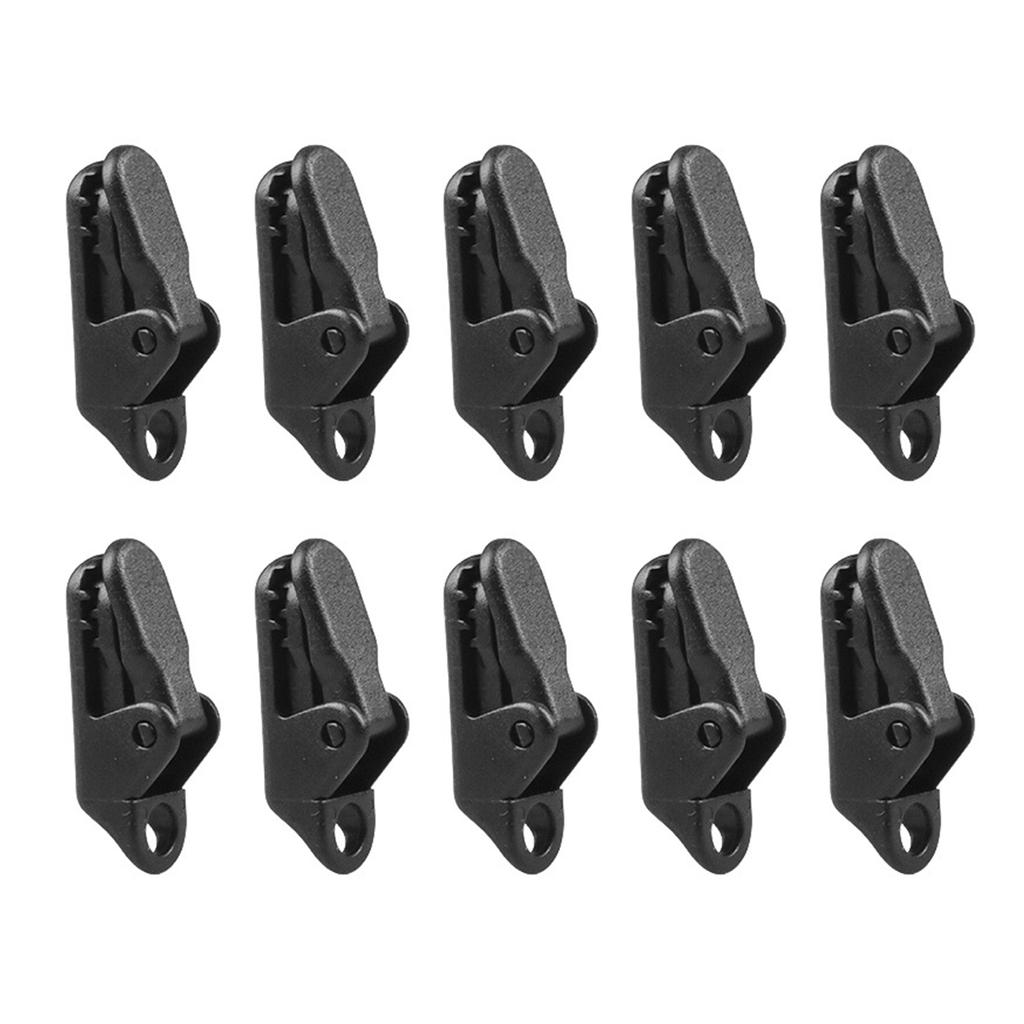 10Pcs Outdoor Camping Tent Clips Awning Tarp Clamp Windproof Tarpaulin Alligator Clips Tighten Lock Grip with Carabiner