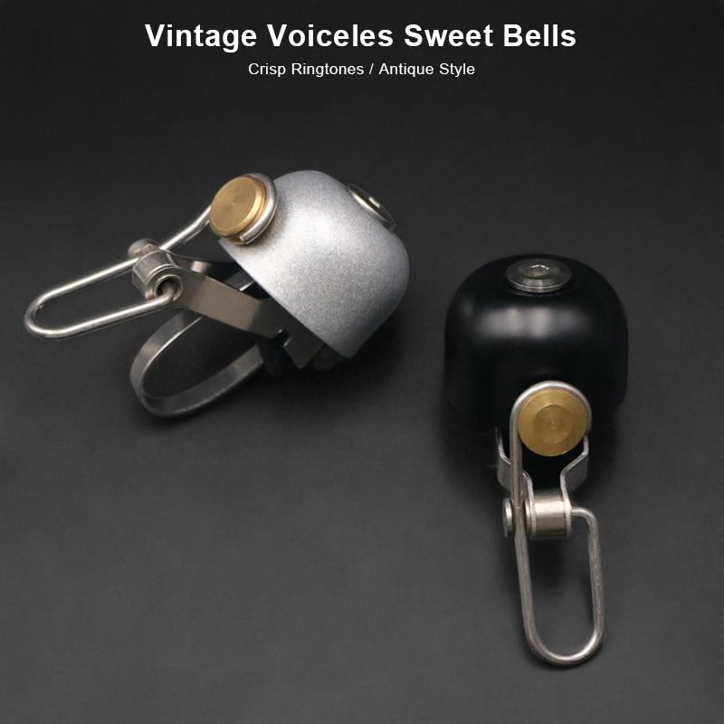 Bicycle Bell Clear Loud Sound Stainless Steel MTB Road Bike Safety Alarm Bell Cycling Handlebar Horn With Mounting Lock Plates