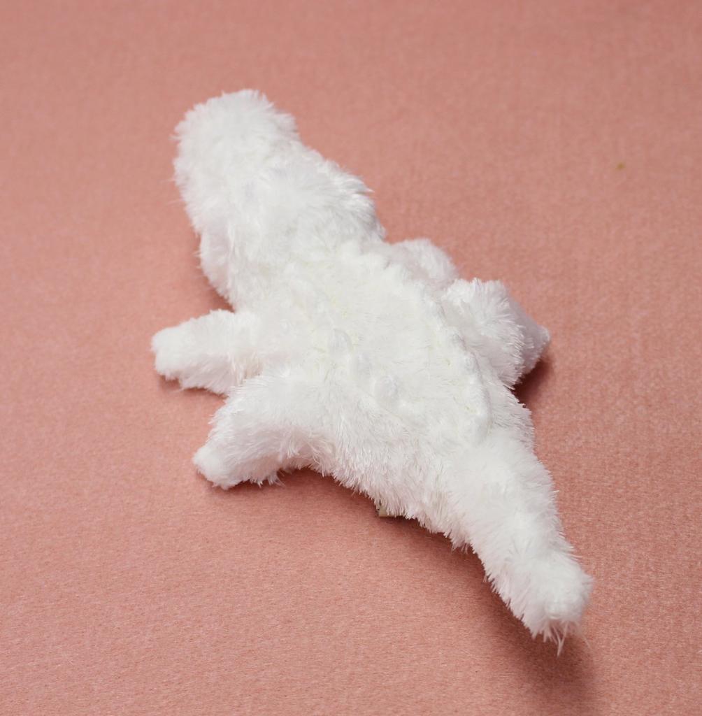 Fluffy Crocodile Medium Size White