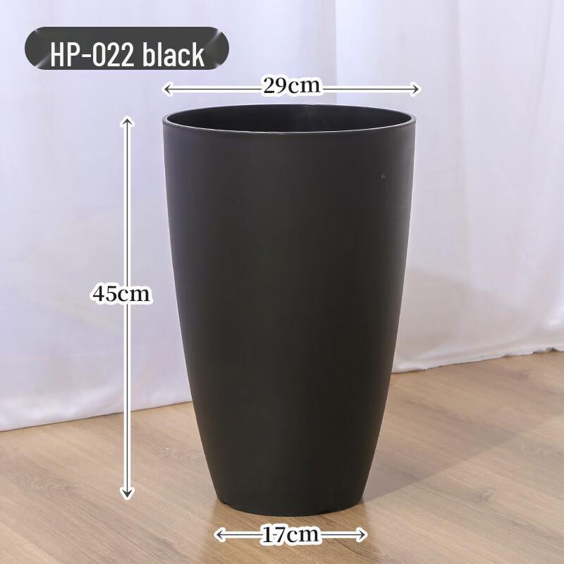 Hoher Pflanztopf aus Harz-Kunststoff mit Untersetzer