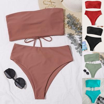 New Tube Top Sexy Print Bikini Women's Swimsuit Women