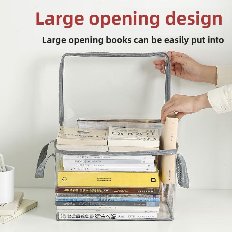 Student load book organisation double side portable household large capacity textbook book storage box