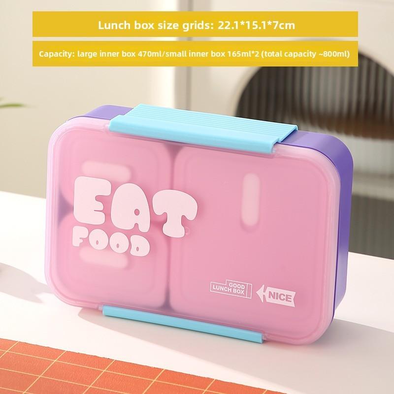 Student Bento Box With Multiple Compartments For Office And School Use