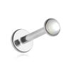 Titanium Labret With Mother Of Pearl - Silver 1.2/8/3