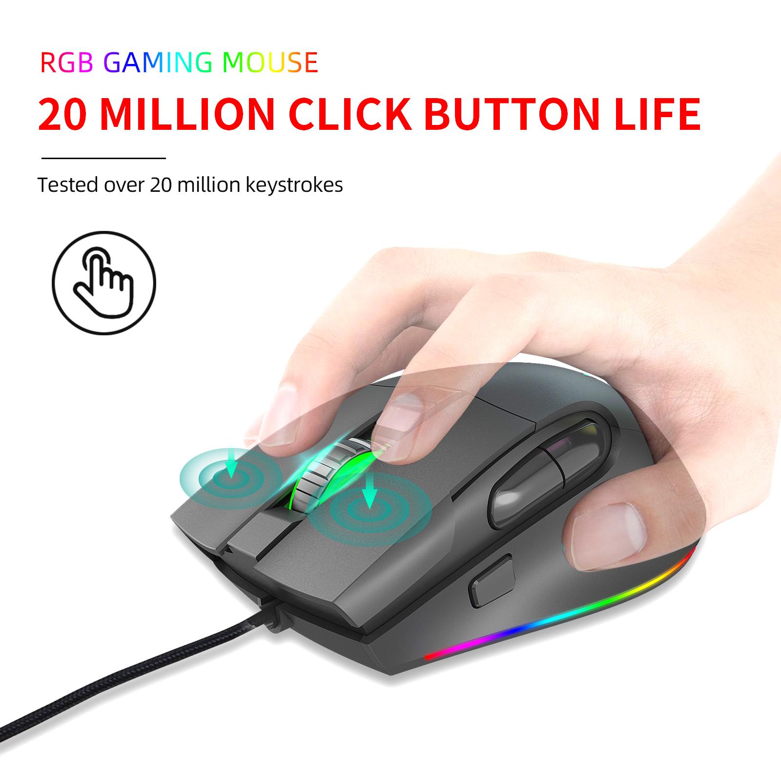 

HXSJ V600+A905 Wired Keyboard and Mouse Combo High-precision Mouse Cool Lighting Effects