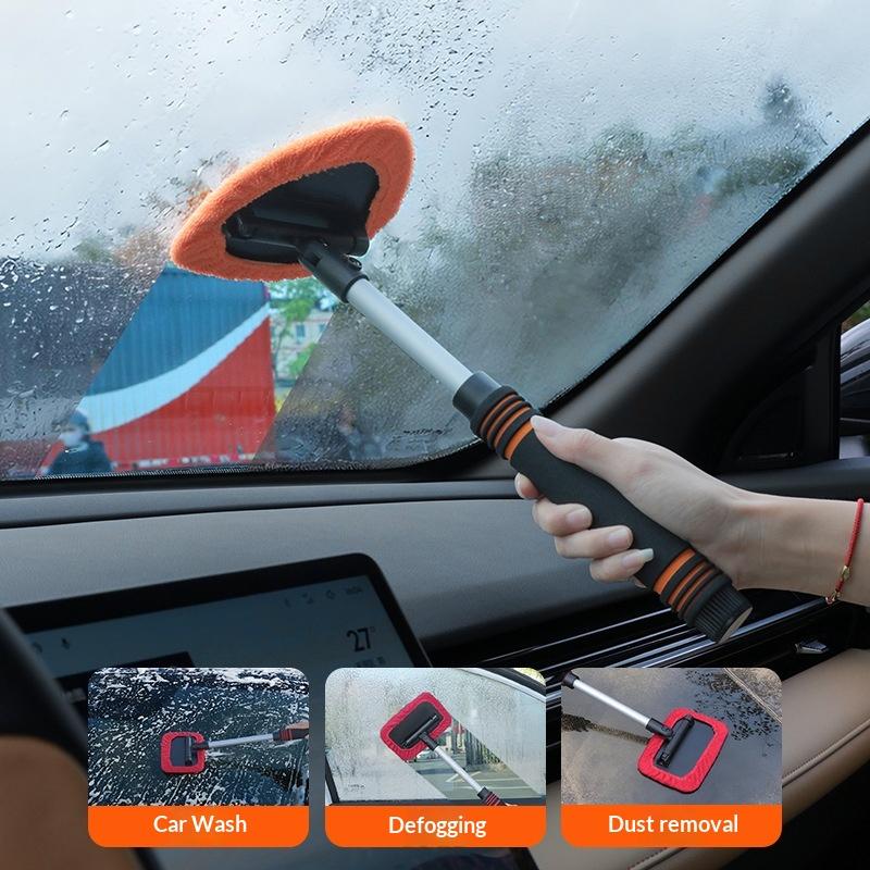 2026 New Car Windshield Cleaning Brush Set Microfiber Telescopic Window Glass Cleaner Car Window Cleaner Window Scraping Mist