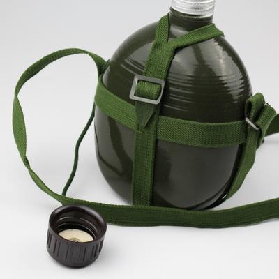 Militärische Feldflasche Outdoor Wasserkocher Flasche Olive Camouflage Wandern Camping Wasserflasche (Volumen:1.