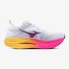 Mizuno Wave Rebellion Pro Low Running Size 2E Shoes, White/Pink/Orange, 26.5 cm,