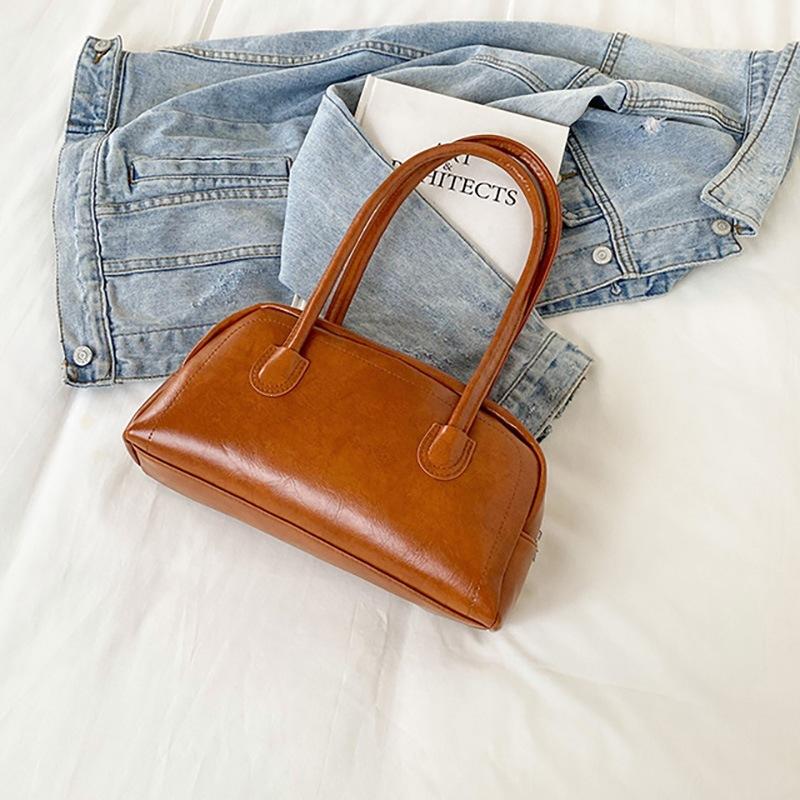 Retro Shoulder-strap Underarm Bag for Ladies, Hand-held Boston Bag