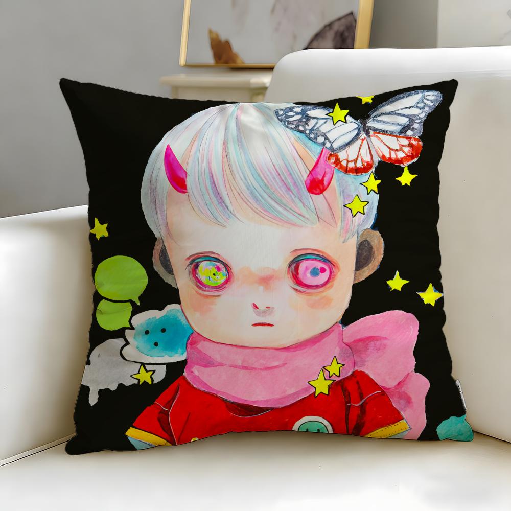 classic artist Hikari Shimoda Cushion Cover Soft EasyWash Pillow Case Versatile for Couch Bed Travel and Office