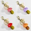 Unique Cartoon Mushroom Pendant Keychain Handmade Keyring Trendy Bag Ornament for Fashion Enthusiasts and Students