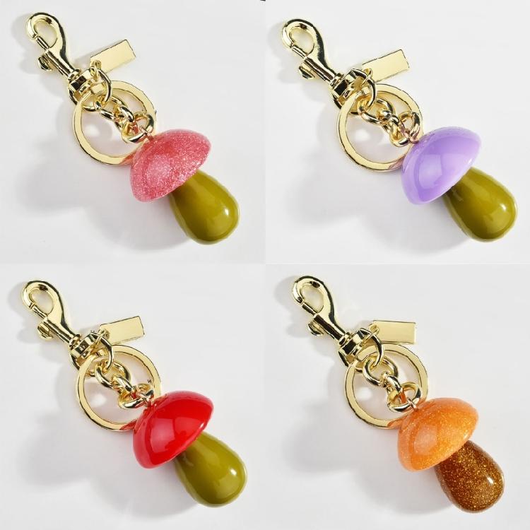 Unique Cartoon Mushroom Pendant Keychain Handmade Keyring Trendy Bag Ornament for Fashion Enthusiasts and Students