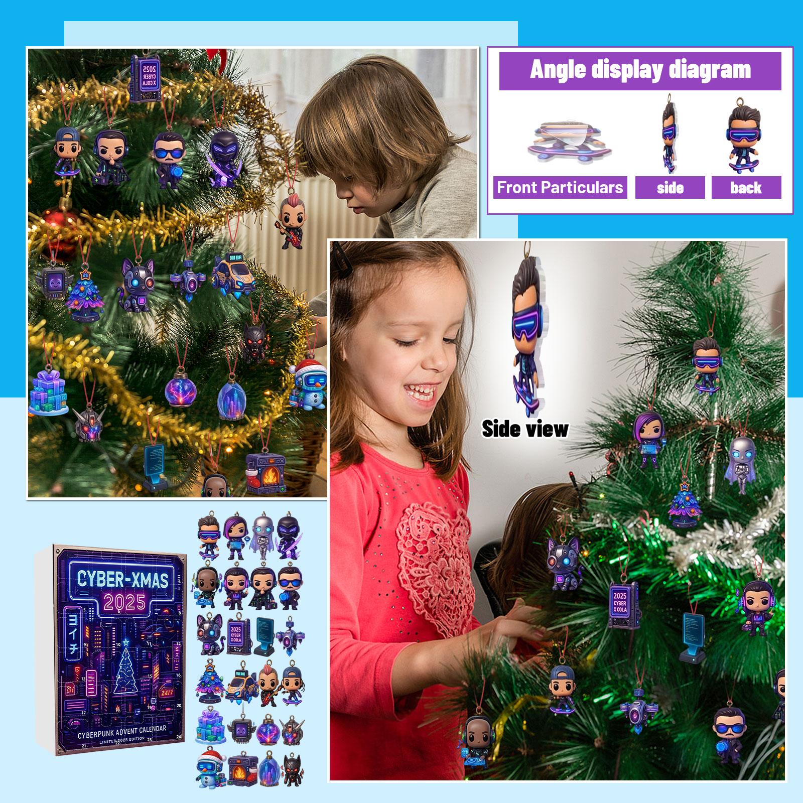 

Advent Calendar Box, 2D Acrylic Ornament, Christmas Tree Pendant, Suitable For Christmas Decorations One Size