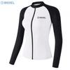 Womens Long Sleeve UPF 50 Rash Guard Swimsuit With Chest Pad Snorkeling Surfing Jellyfish Protection