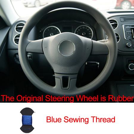 Sewing Car Steering Wheel Cover Volant Funda Volante For Volkswagen VW Gol Tiguan Passat B7 Passat CC Touran Jetta Mk6 Non-slip