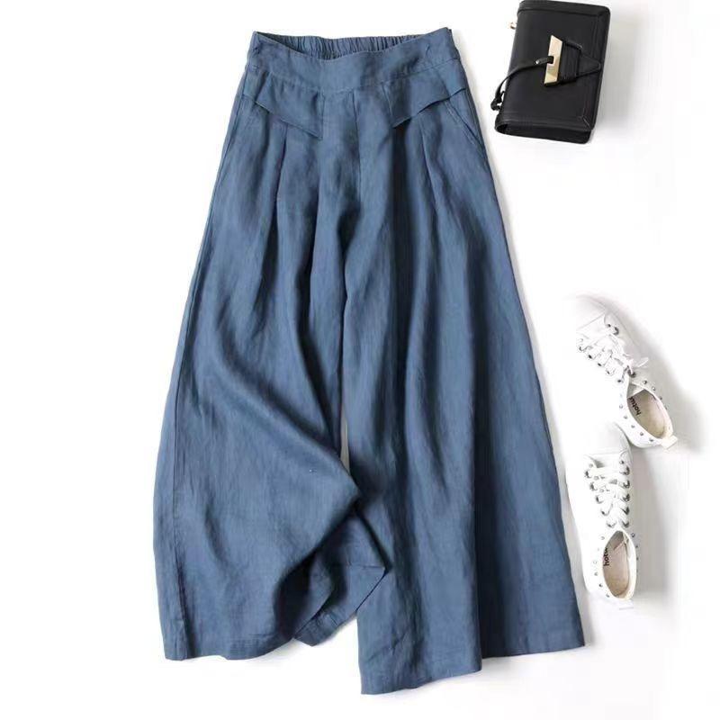 BITCED Women's Fashion Casual Solid Color Print Pants & Capris