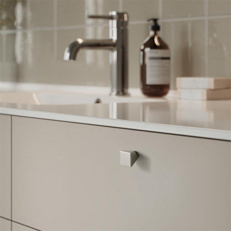 Geometric Design Drawer Cabinet Door Single-Hole Square Handles Solid Zinc Alloy Simple Furniture Wardrobe Small Handle