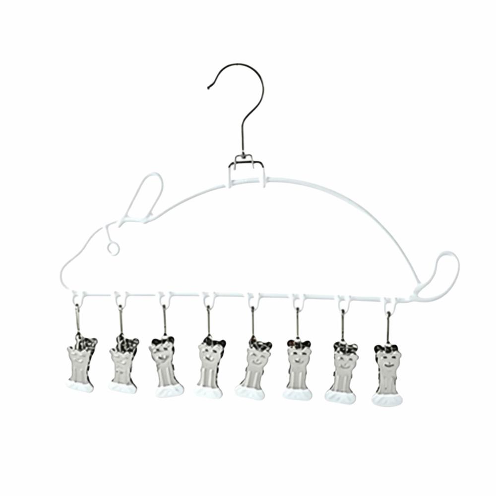 Cat Shape Socks Drying Rack Windproof Clothes Hanger Underwear Drying Clips  Indoor Outdoor Use
