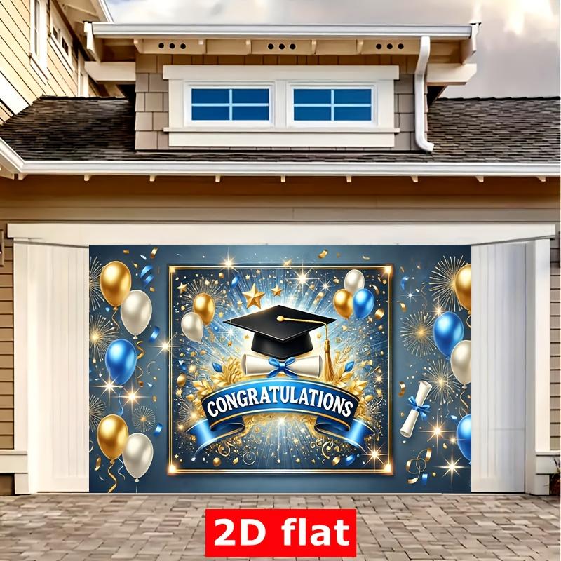 2D Flat Graduation Celebration Banner Versatile Decor for Graduation Parties Home Decor Polyester