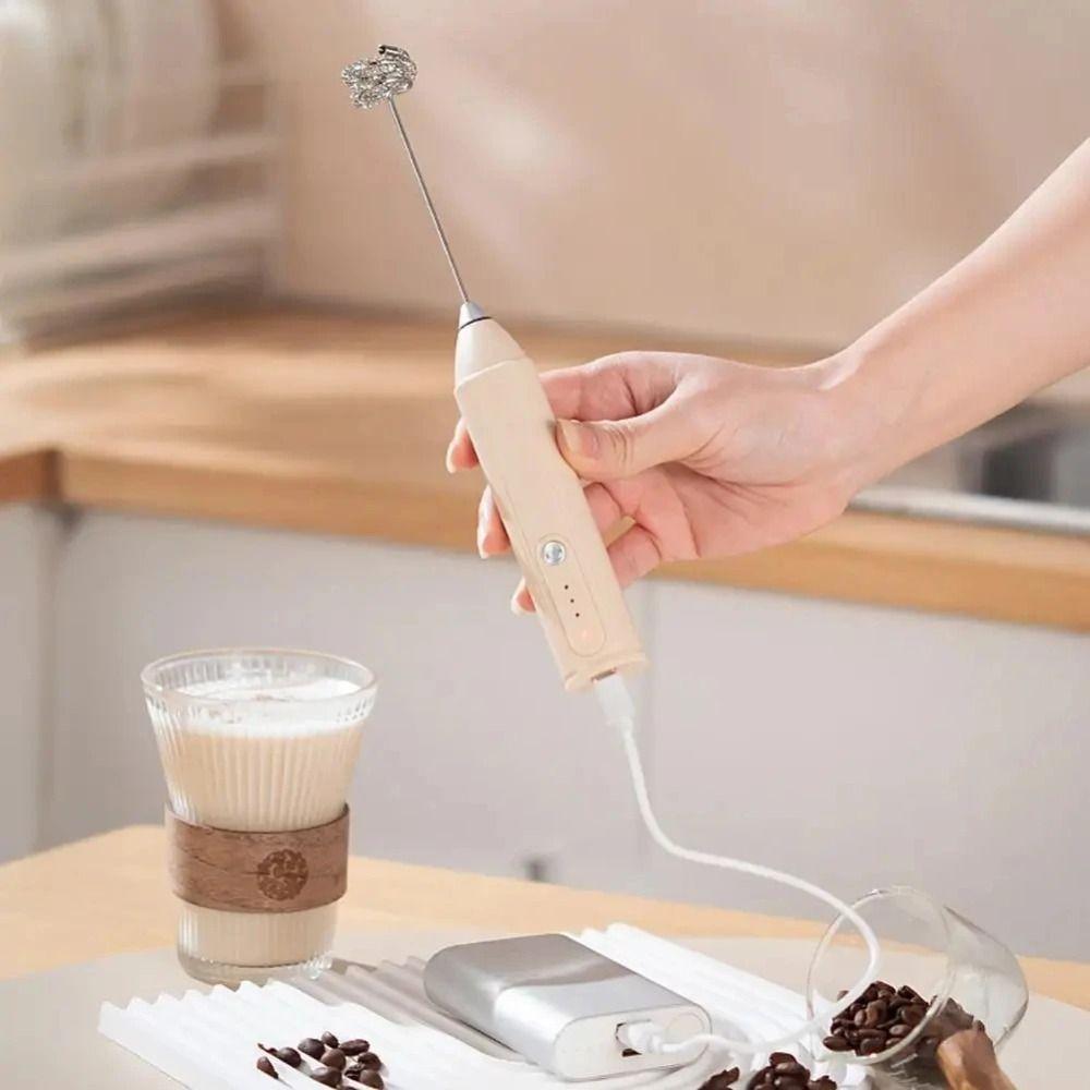 Stainless Steel Mixer Head Electric Milk Frother Handheld Coffee Mixer  Coffee Making
