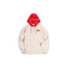 Li Ning Sportmode-Serie Täglicher Fortschritt Gesticktes Abzeichen Gedruckter Colorblock Pullover Hoodie Damen Hoodies Maniok-Aprikose AWDR022-1