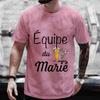 Evg Team Groom Man T Shirt French Wedding Party Tees Future Groom Squad Beer Graphic Y2k Tops Boyfriend Bachelor Party Tshirt