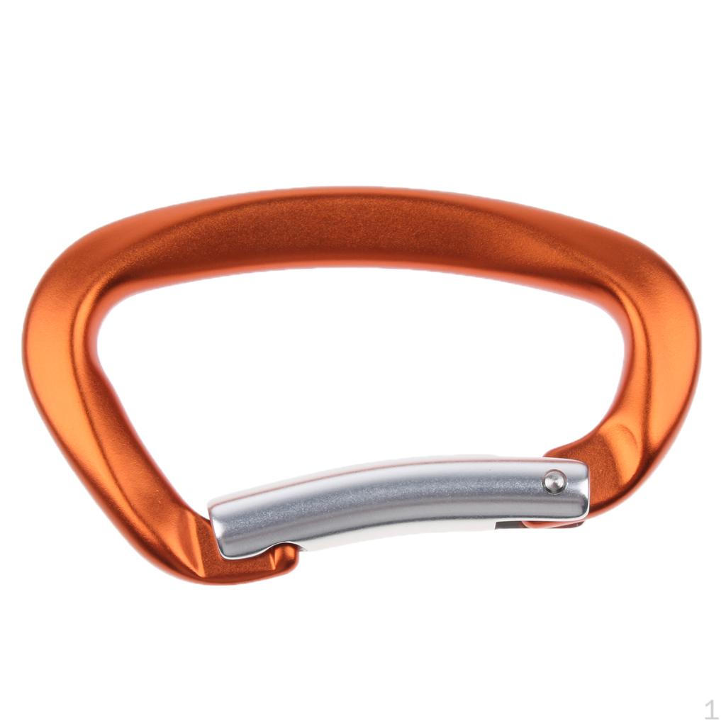 

12KN пружинный зажим карабин пряжка для альпинистского рюкзака брелок для ключей оранжевый