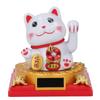 Lucky Cat Figurine Energy Saving Cute Solar Powered Waving Arm Lucky Cat Statue for Cash Register