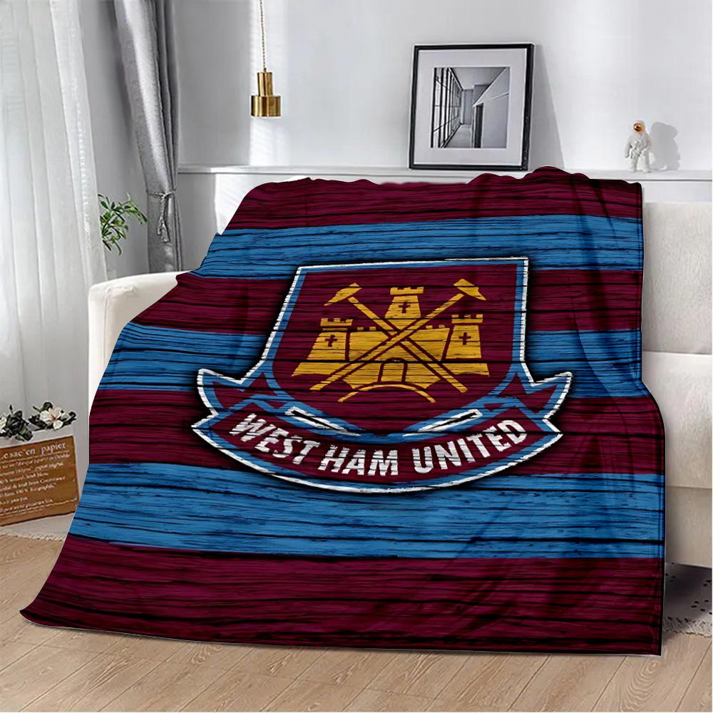 Hams Uniteds F.C Printed Blanket Picnic Blankets Warm Blanket Soft and Comfortable W-Wests Blanket Home Travel Birthday
