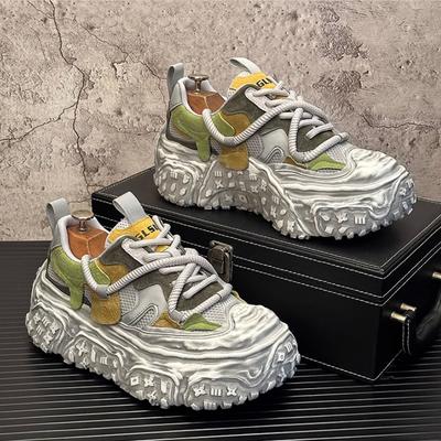 Fashion 2025 New Thick-soled Retro Sports Versatile and Trendy Height-increasing Casual Shoes Zapatillas  Hombre B10