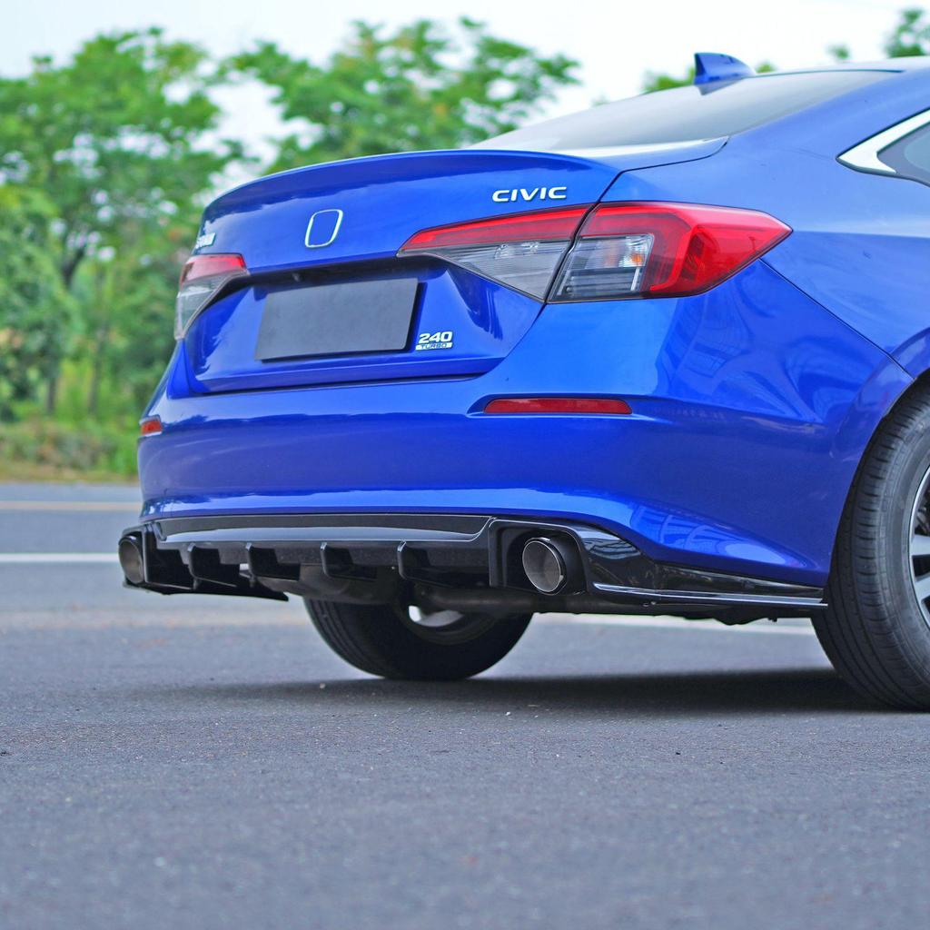 Rear Lip, Rear Bumper, Side Skirts, Rear Wing, and Front Splitter for 2022 11th Gen Civic Sedan (Action Edition).
