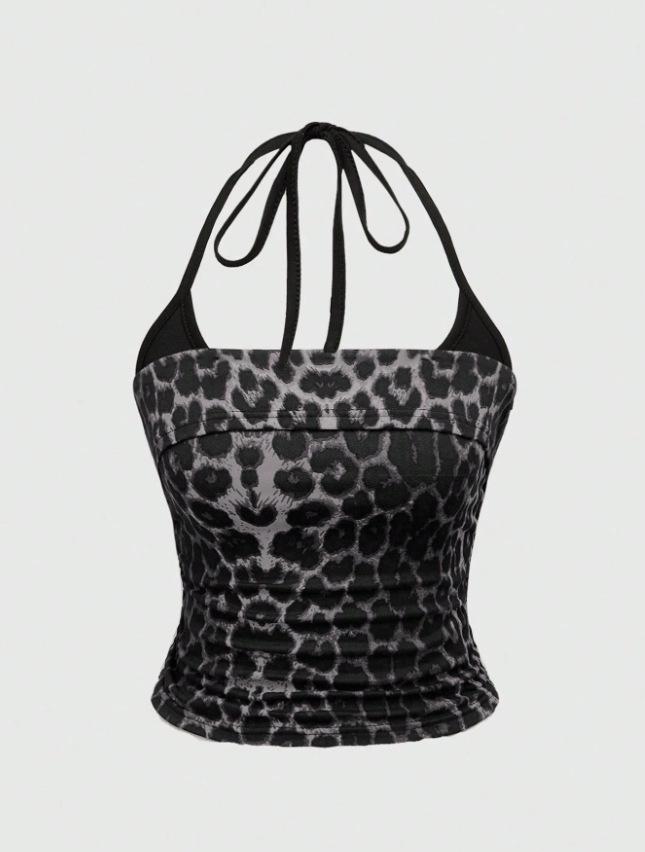 Y2K Spicy Girl Retro Wing Print Lace-up Bandeau Top