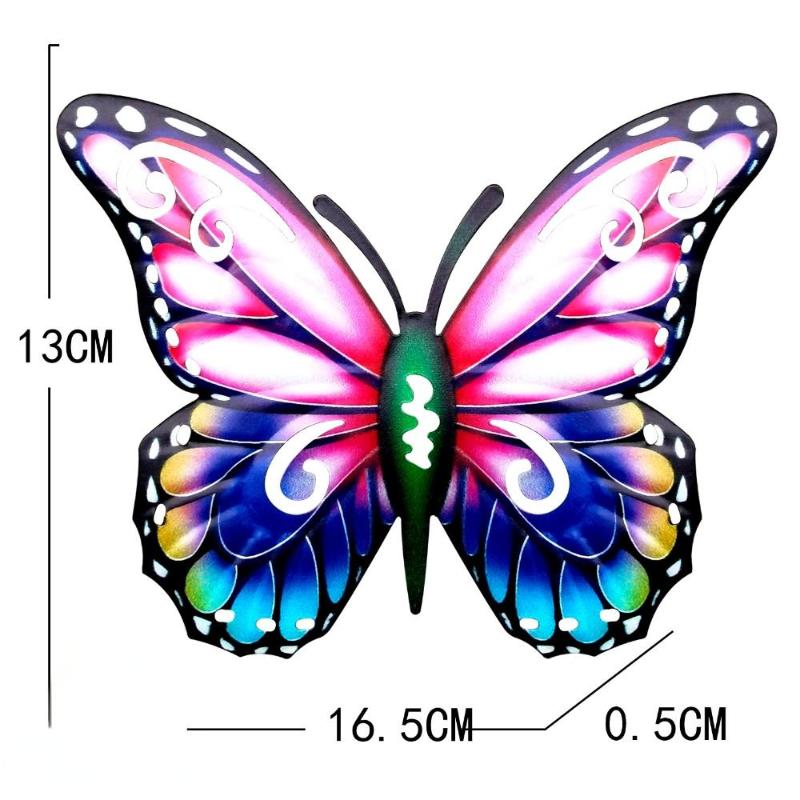 2D Metal Butterfly Wall Art Decor Butterfly Wall Hanging Sculpture For Garden Living Room Outdoor Indoor Wall Hanging Decor