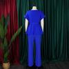 2026 Sommer 2-teilige Sets Damen Outfits Lange Hosen Einfarbige Blusen Gürtel Hosen Gerade Elegant Bürokleidung Kleidung Hosenanzüge