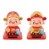 Cai Shen Statue Light Sensing Automatic Nodding Cai Shen Figurine for Office Car Dashboard Hotel