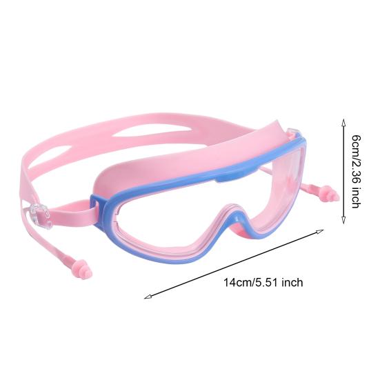 Kids Swim Goggles Large Frame Anti-Fog Swimming Glasses Clear View UV Protection Pool Goggles for Children 5-16 Years