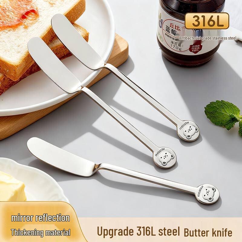 WORTHBUY 316L Stainless Steel Butter & Cheese Spreader Knife