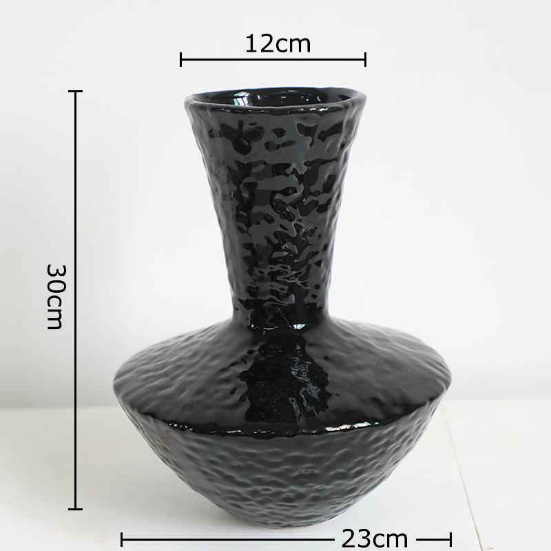 

Creative Hammered Texture Ceramic Vase Modern Plant Pot Table Decoration Flower Arrangement Floral Vases Room Aesthetic Decor