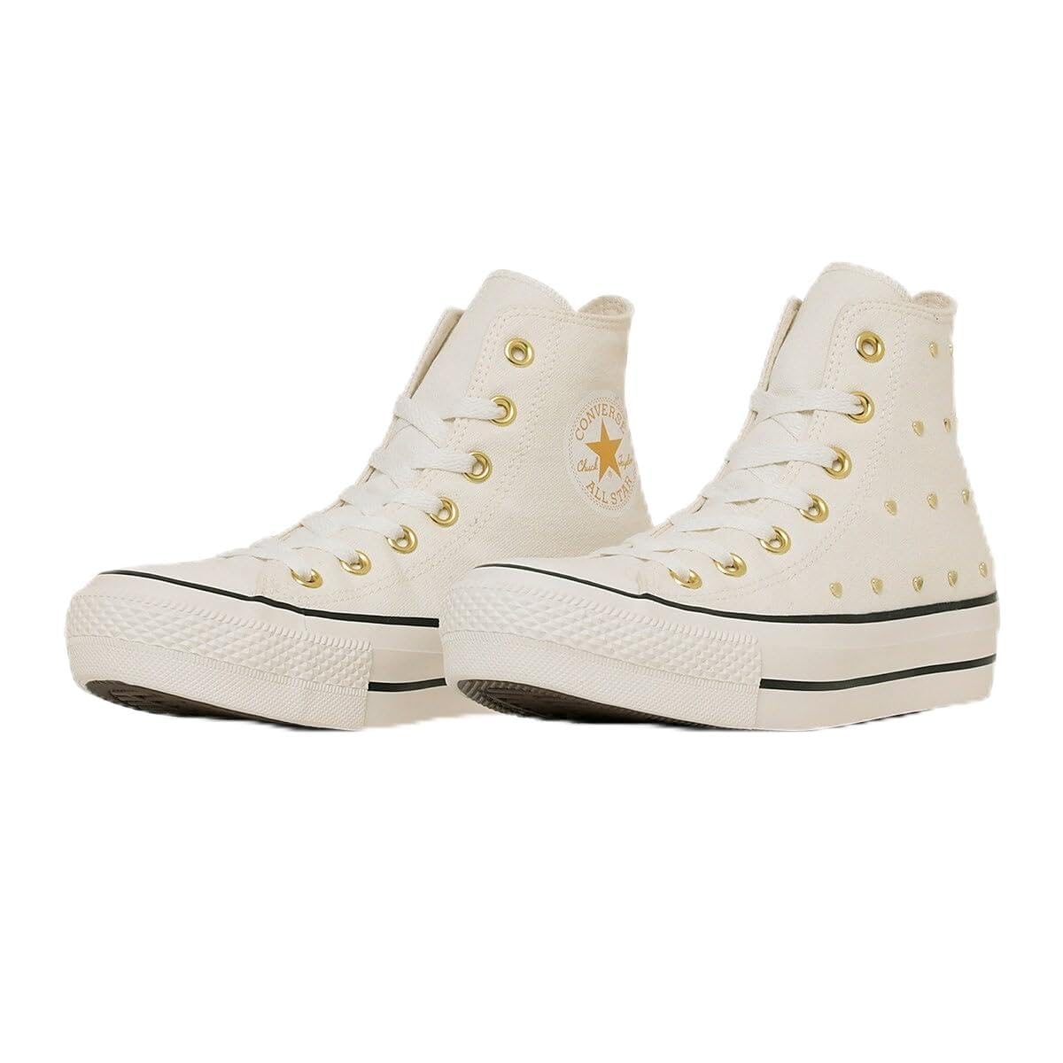 

Converse ALL STAR PLTS HEARTSTUDS HI Size cm Sneakers, White, 23.5 белый